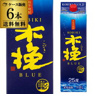 【6/4～10限定 全品P3倍】焼酎 芋焼酎 木挽ブルー 25度 木挽BLUE 1.8L パック × 6本1ケース(6本) 送料無…