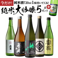 【10/15限定 全品P3倍】日本酒 純米大吟醸 送料無料 飲み比べ セット 辛口 720ml 5本 全て全国新酒鑑評会…