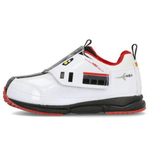 【試し履き1回交換送料無料】【取寄せ】キッズ プラレール JR東日本 成田エクスプレス スニーカー 16257 ホワイト/ブラック 15.0cm〜19.0cm 子供が大好きなプラレールのデザインで元気に出発進