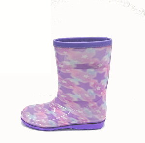 【試し履き1回交換送料無料】【在庫処分】ダブルスター DOUBLE STARR キッズレインブーツ 17cm〜23cm ボーイズ ガールズ ブラック パープル 長靴 4962 4961