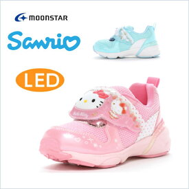 【試し履き1回交換送料無料】【取寄せ】MOONSTAR ムーンスター サンリオ SA C034 14.0～19.0cm サンリオキャラクターズのキッズシューズ　子供靴　かわいい　女の子　マジックテープ　ハローキティ　シナモン