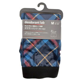 【在庫ありますN3】メンズ deodorant lab ボクサーパンツ エステルプリント チャコール　ネイビー M/L/LL 前閉じ 尿モレパッド付 一瞬のちょいモレをパッドが吸収しアウターにひびかない。優れた消臭効果により尿臭カット効果