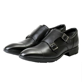 【試し履き1回交換送料無料】【在庫あります】texcy luxe GORE-TEXモデル ダブルモンクストラップ ビジネス シューズ TU-8004 008 ブラック 24.0cm～29.0cm 3E相当 タフに使える全天候型ビジネスシューズ 雨に強い 雨の日