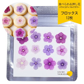 ドライ エディブルフラワー 【フロックス 12枚 】 乾燥食用花 食べられる押し花 デコレーション トッピング 製菓材料 ケーキ スイーツ アイシングクッキー マカロン 焼き菓子 国産 クリスマス 焼き菓子 プレゼント ギフト お菓子作り