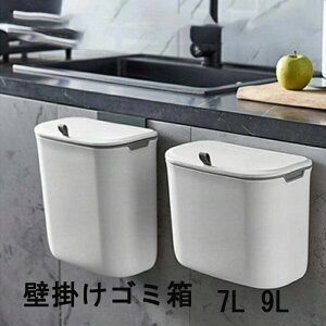 ゴミ箱 キッチン ダストボックス おしゃれ 壁掛けゴミ箱 大容量 壁掛けダストボックス 壁掛け ごみ箱 ホワイト 大口径 北欧 ふた付き 省スペース ぶら下げ 洗面所 トイレ 蓋つき 生ごみ 収納