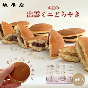 【公式】坂根屋 出雲 島根 ミニどら焼き ミニどらやき 16個 お土産 高級 ギフト 国産 あんこ 小豆 あずき 人気 和菓子 和スイーツ お菓子セット 老舗 お取り寄せ 手土産 贈り物 お返し 内祝い