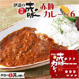 伊達の純粋赤豚カレーセット 200g×6箱【常温保存可】【冷凍不可】(送料無料 お取り寄せ 子供 簡単 おかず お弁当 お手軽調理 レトルト ストック用 惣菜 キーマ ご当地カレー 保存食 国産豚肉 宮城県産 登米市 東北)