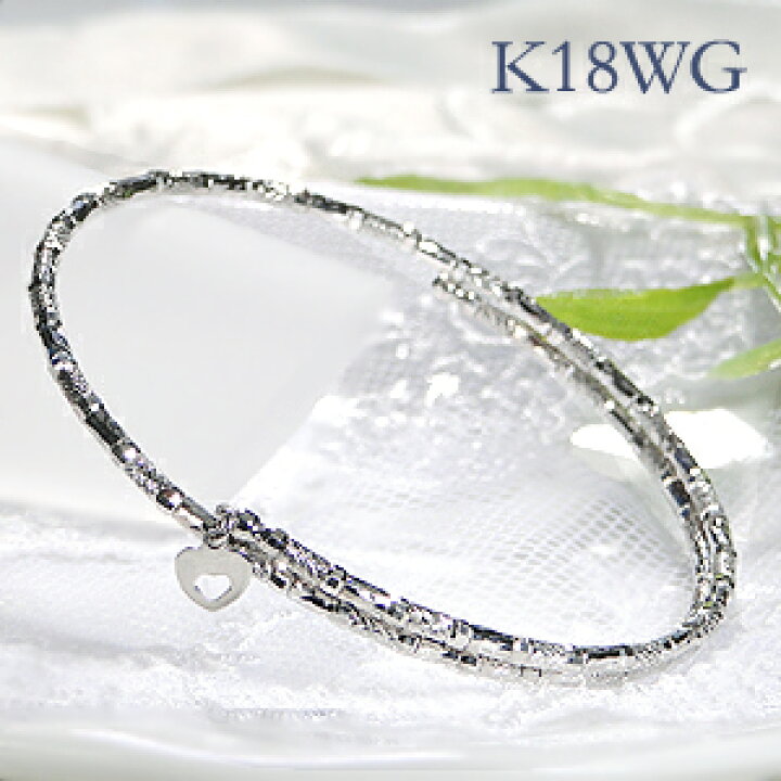 楽天市場】K18WG/YG/PG ゴールド 形状記憶 ブレスレット バングル 