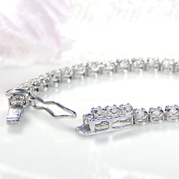 楽天市場】Pt900【1.00ct】 ダイヤモンド テニス ブレスレット 【送料 