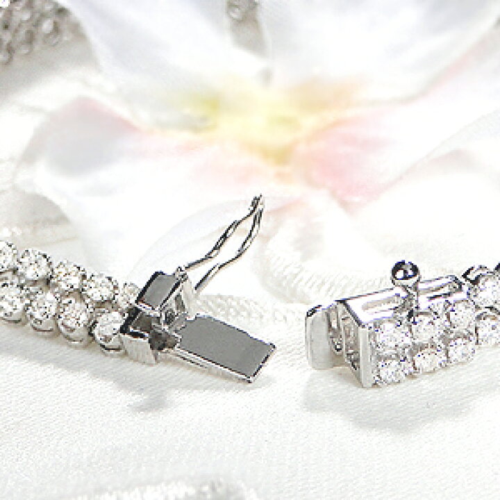 楽天市場】Pt900/K18YG/PG【2.00ct】2連 ダイヤモンド テニス 
