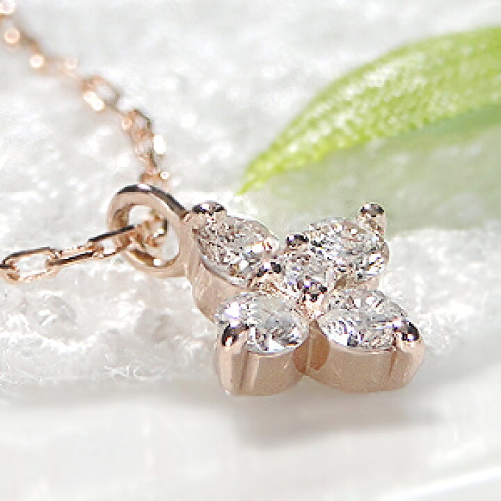 楽天市場】K18WG/PG/YG 0.2ct フラワーモチーフ ダイヤモンド  