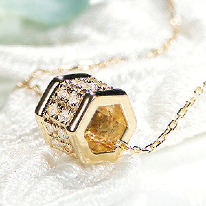 楽天市場】Pt900/K18YG/PG【0.12ct】筒形 六角形 ダイヤモンド  