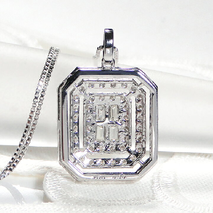 楽天市場】Pt900/K18YG/PG【0.70ct】スクエアモチーフ バケット  