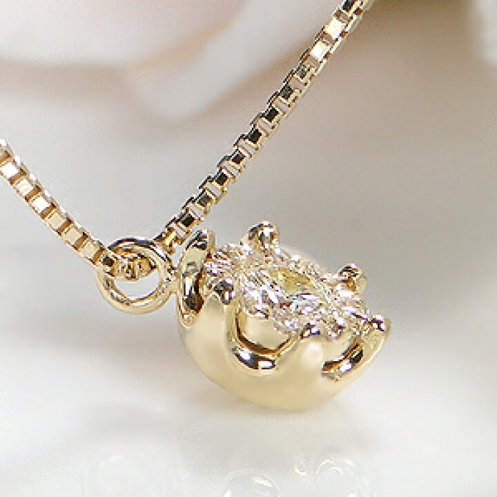 楽天市場】K18WG/PG/YG 0.12ct 一粒ダイヤモンド ペンダント 