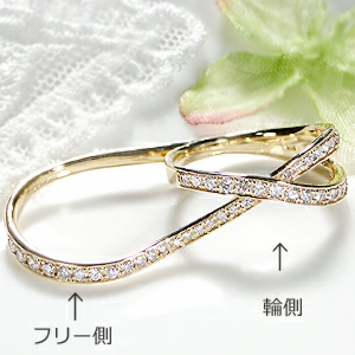 楽天市場】Pt900/K18YG【0.6ct】ダイヤモンド ダブル リング【送料無料  