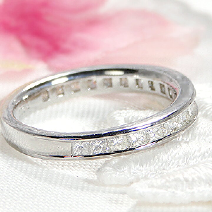 楽天市場】Pt900【1.0ct】プリンセスカットダイヤモンド エタニティ  