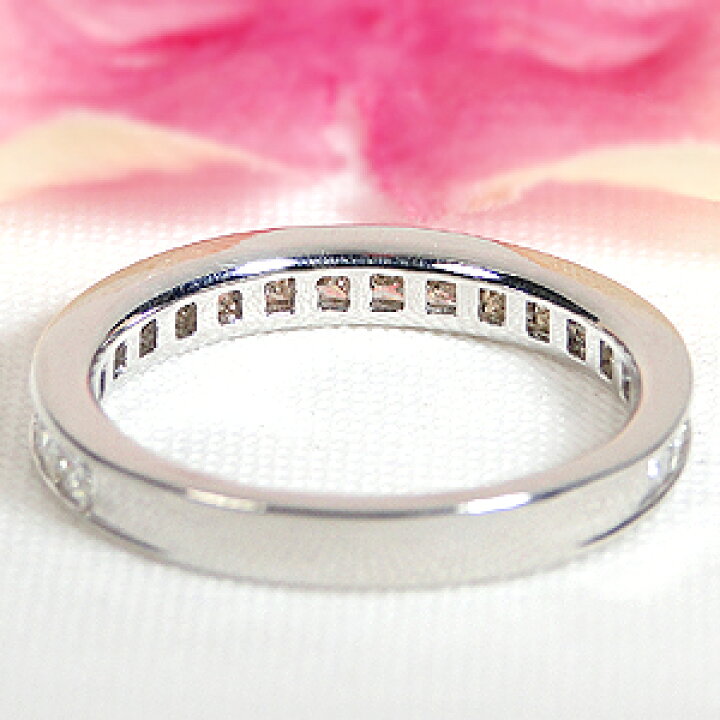楽天市場】Pt900【1.0ct】プリンセスカットダイヤモンド エタニティ  