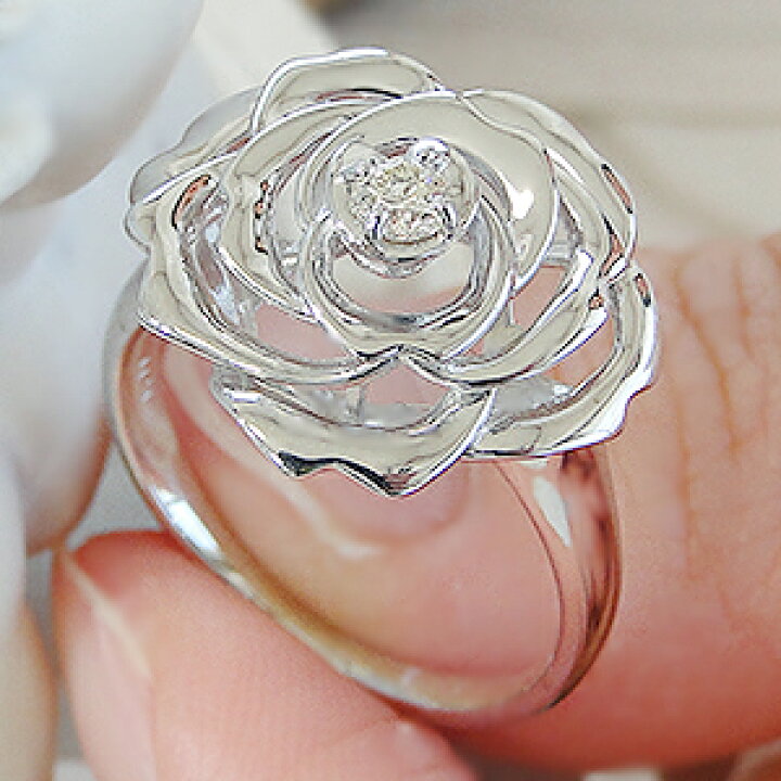 本物保証】 新品同様 バラモチーフ リング 指輪 約4.2g K18PG  