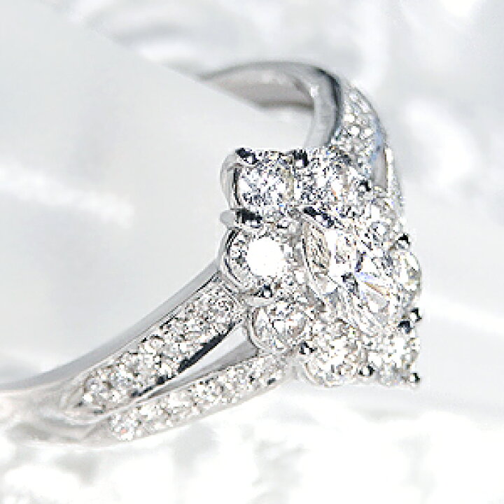 楽天市場】Pt900/K18YG/K18PG 1.0ctUP マーキス ダイヤモンド リング  