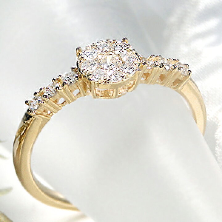 楽天市場】Pt900/K18YG/K18PG 0.30ct サークル取り巻き ダイヤモンド  