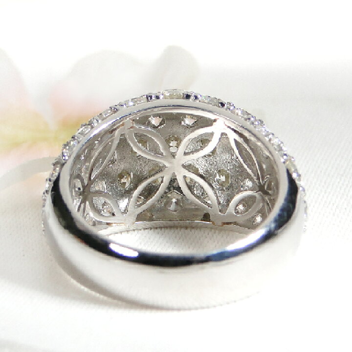 楽天市場】Pt900/K18YG/PG【5.0ct】甲丸 パヴェ ダイヤモンド リング  