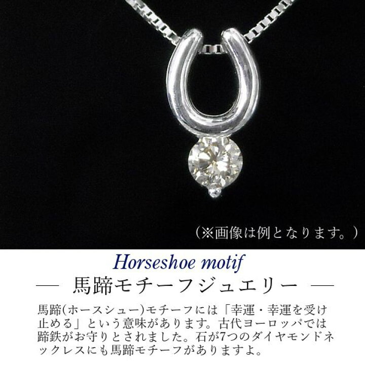 楽天市場】馬蹄 ネックレス ホースシュー 天然ダイヤモンド プラチナ 4 