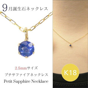 サファイア ネックレス k18 18金ゴールド 18k レディース 50代 40代 60代 30代 20代 天然石 小さい 小さめ 華奢 細い 9月誕生石 妻 彼女 ギフト プレゼント 女性用 ペンダント 母の日 クリスマス ホ