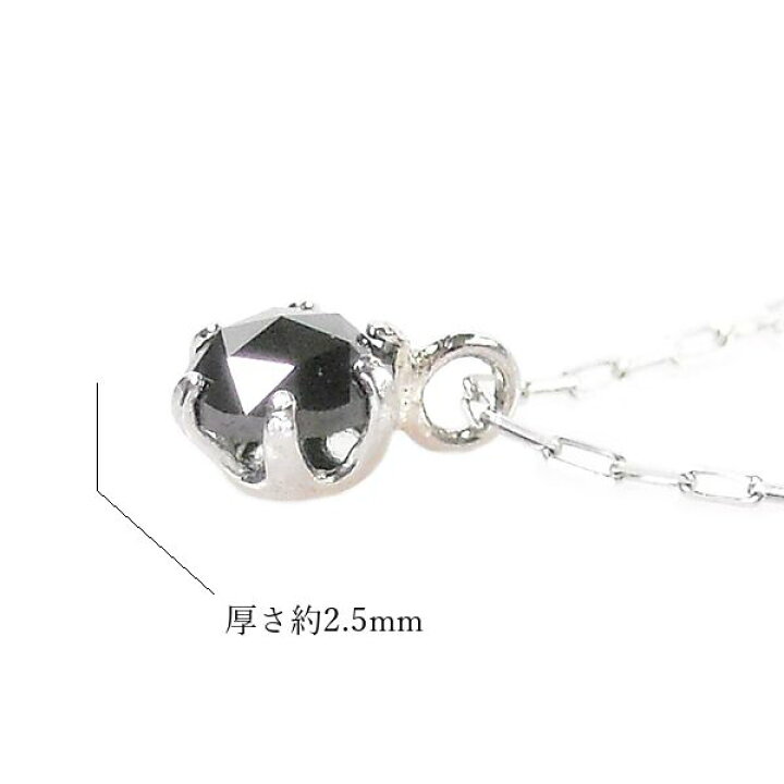 楽天市場】ブラックダイヤモンド ネックレス シルバー sv925 0.1 