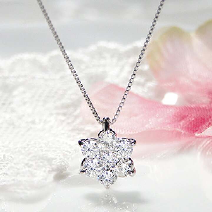 楽天市場】Pt900【0.50ct】ダイヤモンド フラワー ネックレス【送料 