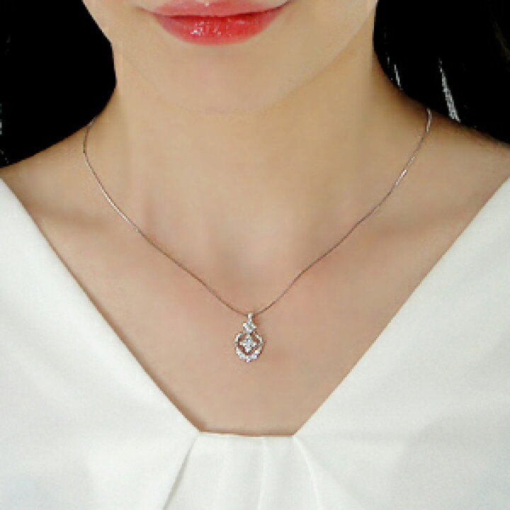 楽天市場】Pt900【0.50ct】フラワーモチーフ ダイヤモンドネックレス 