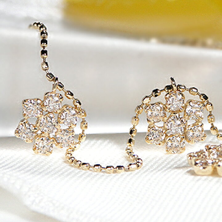 楽天市場】K18WG/YG【1.0ct】フラワー ダイヤモンド ステーション 