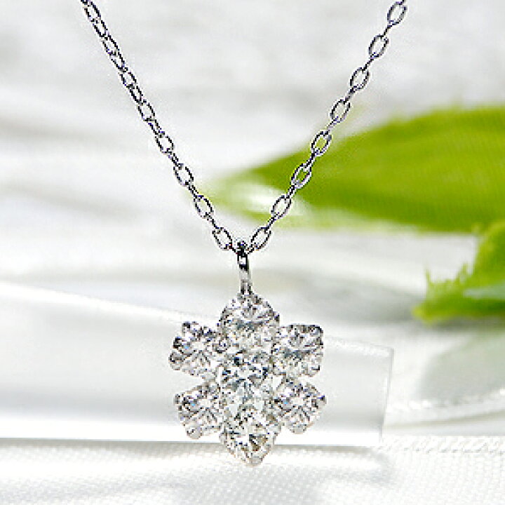 楽天市場】Pt900【0.50ct】ダイヤモンド フラワー ネックレス【送料 
