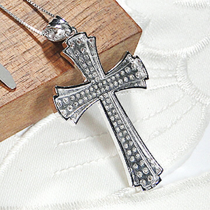 楽天市場】K18WG【1.25ct】ダイヤモンド クロス ネックレス【送料無料 