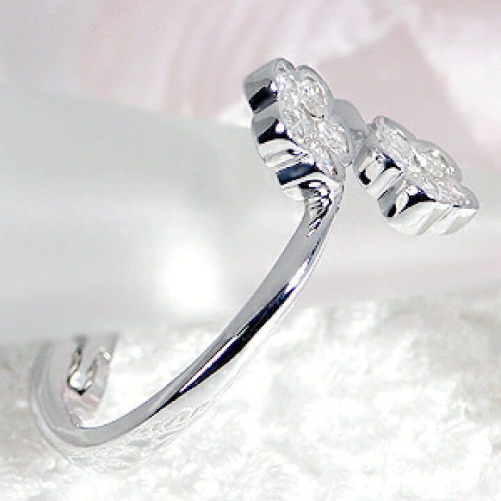 楽天市場】K18WG【0.50ct】フラワーモチーフ ダイヤモンド 