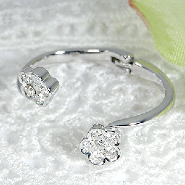 楽天市場】K18WG【0.50ct】フラワーモチーフ ダイヤモンド 