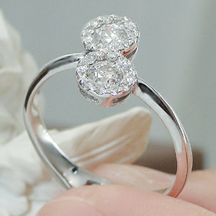 楽天市場】K18WG/YG【0.50ct】フラワーモチーフ ダイヤモンド  
