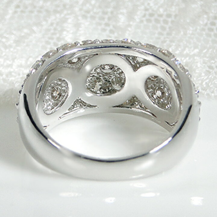 楽天市場】Pt900【3.0ct】豪華 ダイヤモンド パヴェ リング【送料無料 