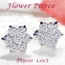楽天市場】プラチナ ピアス（モチーフ花）（レディースジュエリー 