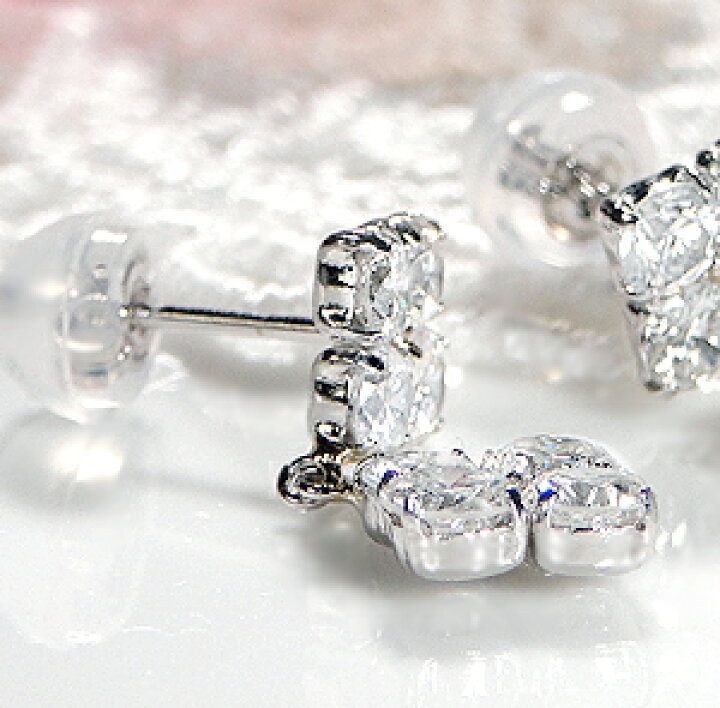 楽天市場】Pt900【2.00ct】フラワーモチーフ ダイヤモンドピアス【送料  