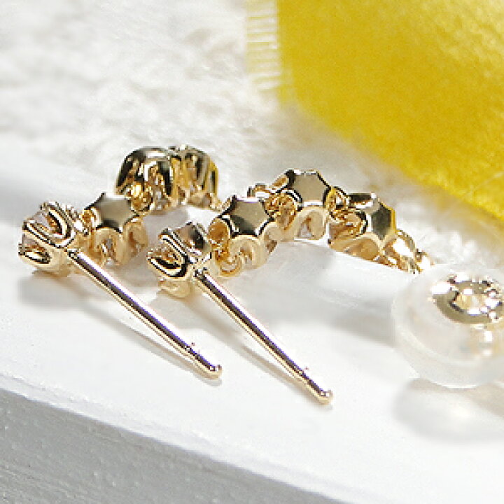 楽天市場】K18YG【0.7ct】ダイヤモンド ライン ピアス【送料無料  