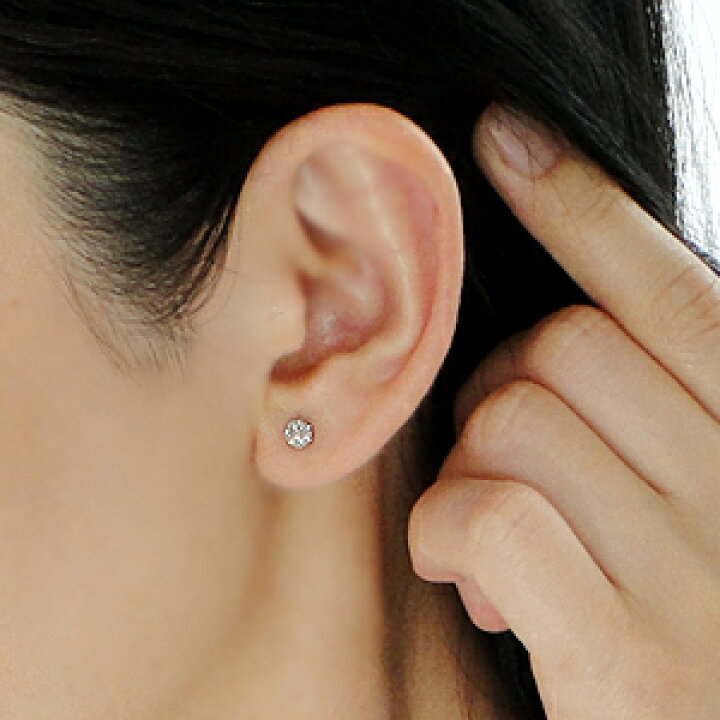 楽天市場】Pt900/K18YG【0.50ct】一粒 ダイヤモンド スタッド ピアス 