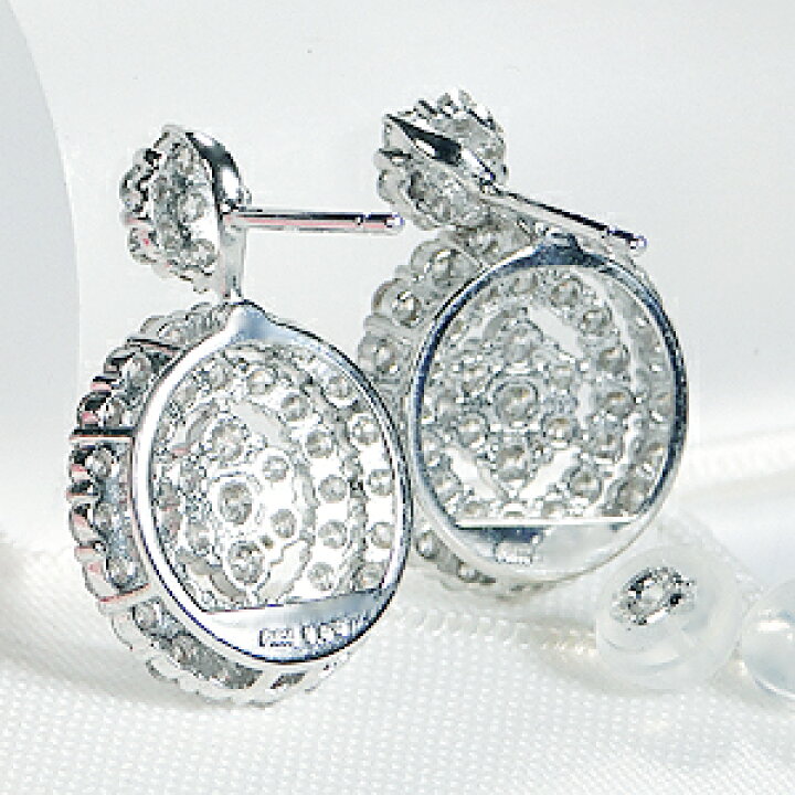 楽天市場】Pt900【2.00ct】ラウンドモチーフ ダイヤモンド ピアス  