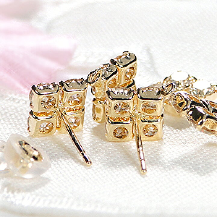 楽天市場】【限定15ペア】K18YG【2.00ct】フラワーモチーフ ライト  