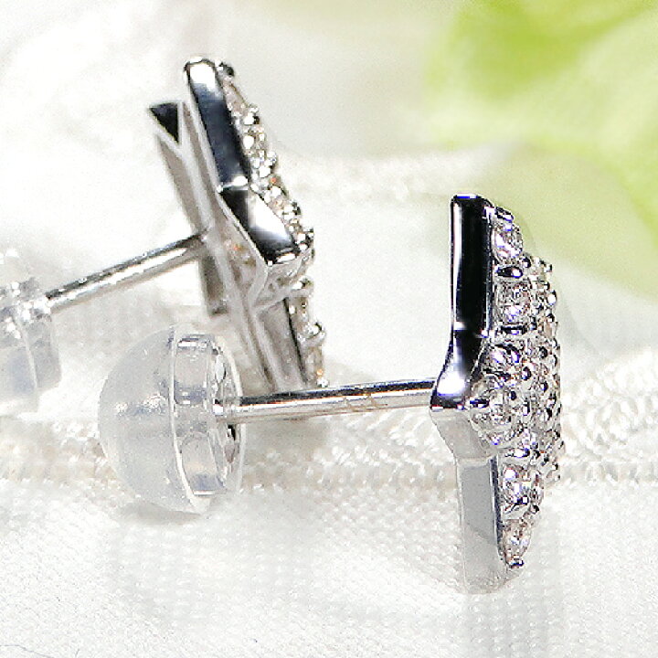 楽天市場】K18WG/YG【0.50ct】スターモチーフ ダイヤモンド ピアス  