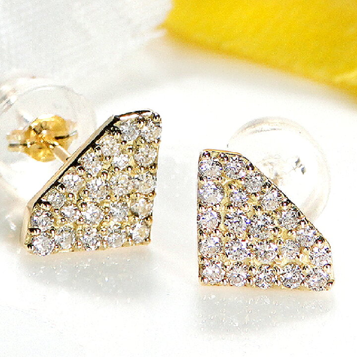 楽天市場】K18WG/YG【0.30ct】ダイヤモチーフ ダイヤモンド ピアス 