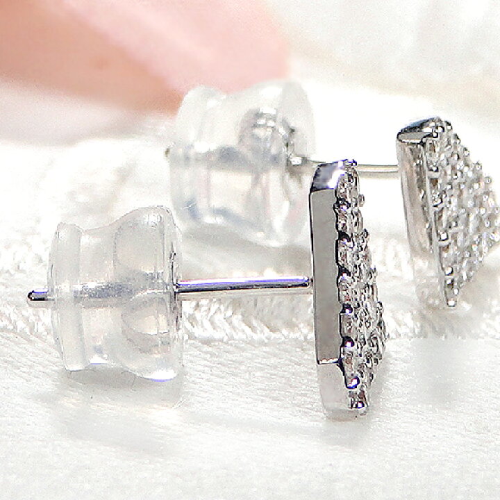 楽天市場】K18WG/YG【0.30ct】ダイヤモチーフ ダイヤモンド ピアス 