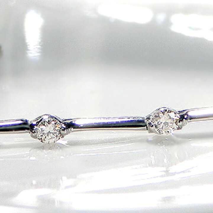 楽天市場】プラチナ【0.5ct】ダイヤモンド ステーション ブレスレット 