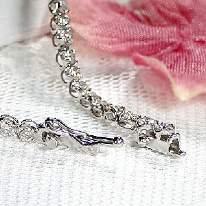 楽天市場】Pt850【2.0ct】ダイヤモンド テニスブレスレット【送料無料  