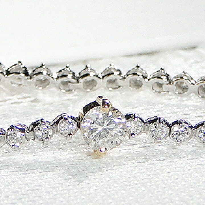 楽天市場】Pt850/K18YG【1.75ct】ダイヤモンド ステーション テニス 