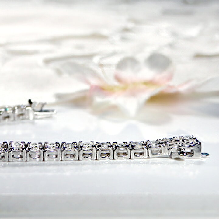 楽天市場】Pt850【5.0ct】豪華 ダイヤモンド テニスブレスレット【送料 